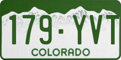CO license plate 179YVT
