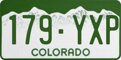 CO license plate 179YXP
