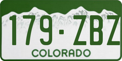 CO license plate 179ZBZ