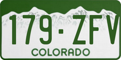 CO license plate 179ZFV