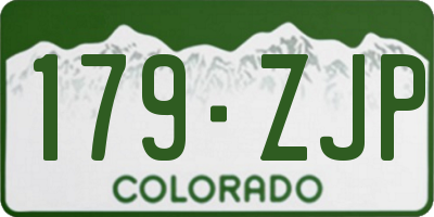 CO license plate 179ZJP