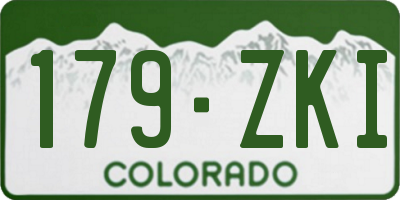 CO license plate 179ZKI