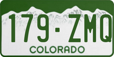 CO license plate 179ZMQ