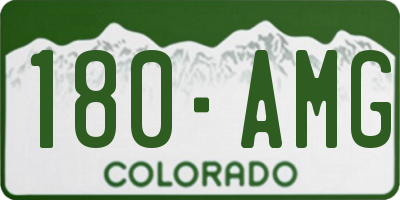 CO license plate 180AMG
