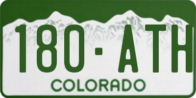 CO license plate 180ATH