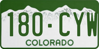 CO license plate 180CYW