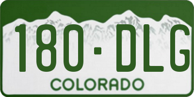 CO license plate 180DLG