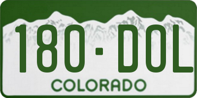 CO license plate 180DOL