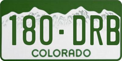 CO license plate 180DRB