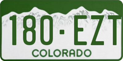 CO license plate 180EZT