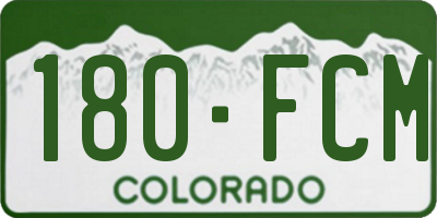 CO license plate 180FCM