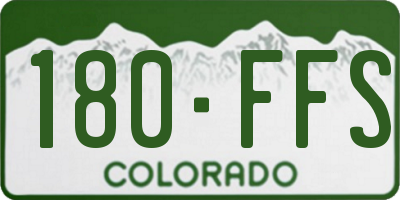 CO license plate 180FFS