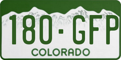 CO license plate 180GFP