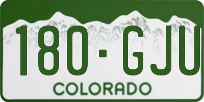 CO license plate 180GJU