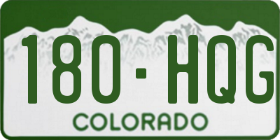 CO license plate 180HQG