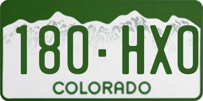 CO license plate 180HXO