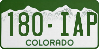 CO license plate 180IAP
