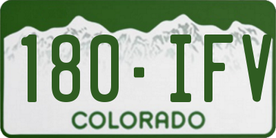 CO license plate 180IFV