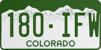CO license plate 180IFW