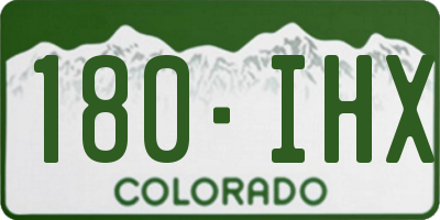 CO license plate 180IHX