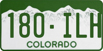 CO license plate 180ILH