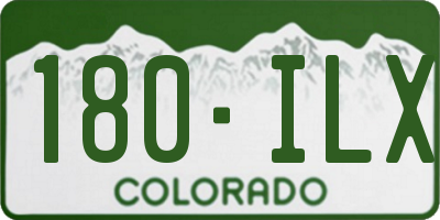 CO license plate 180ILX