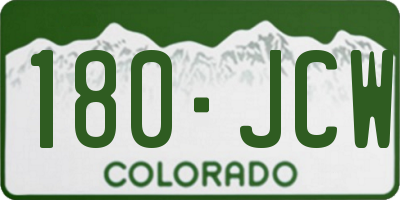 CO license plate 180JCW