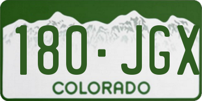 CO license plate 180JGX