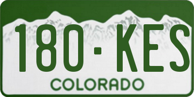 CO license plate 180KES