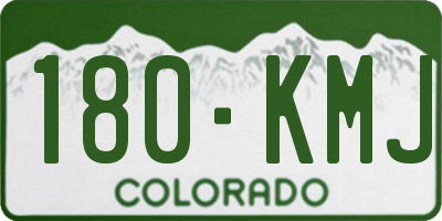 CO license plate 180KMJ
