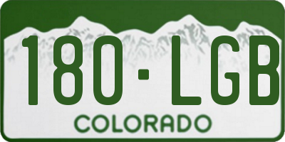 CO license plate 180LGB
