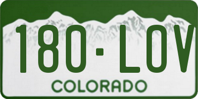 CO license plate 180LOV