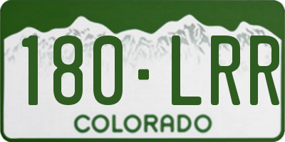 CO license plate 180LRR