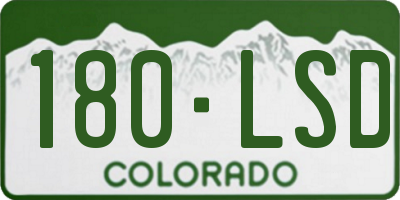 CO license plate 180LSD