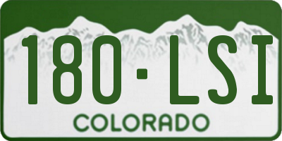 CO license plate 180LSI