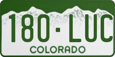 CO license plate 180LUC