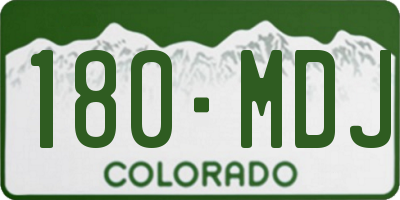 CO license plate 180MDJ