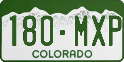 CO license plate 180MXP