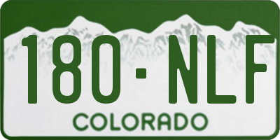 CO license plate 180NLF