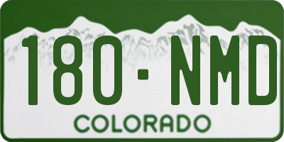 CO license plate 180NMD