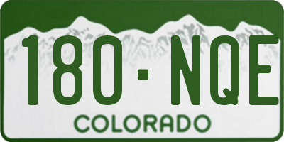 CO license plate 180NQE