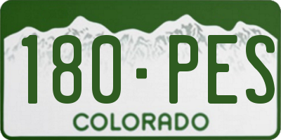 CO license plate 180PES