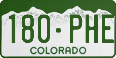 CO license plate 180PHE