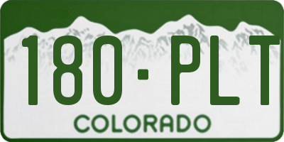CO license plate 180PLT