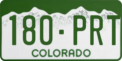 CO license plate 180PRT