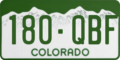 CO license plate 180QBF