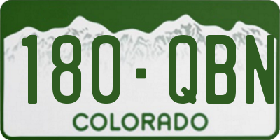 CO license plate 180QBN