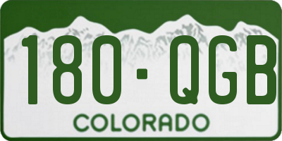 CO license plate 180QGB