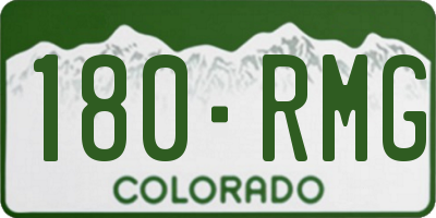CO license plate 180RMG