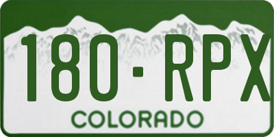 CO license plate 180RPX
